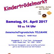 Der Flyer zum Kindertrödelmarkt.